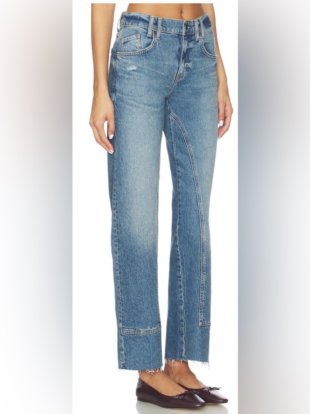 FREE PEOPLE x We The Free Risk Taker Mid-Rise Straight Leg Jeans size 31 - Picture 4 of 12